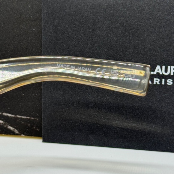 NEW SL 572 006 YELLOW BROWN SL572 006 SQUARE WOMEN SUNGLASSES SAINT LAURENT - Picture 10 of 11